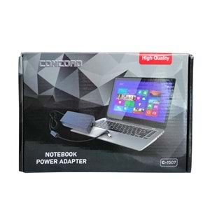 PdaTeknoloji Concord 19V Samsung Notebook Şarj Adaptörü C-1507 - Siyah