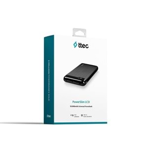 Ttec PowerSlim LCD10.000mAh Taşınabilir Şarj Cihazı Siyah - 2BB183S