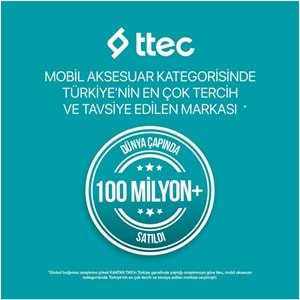 Ttec ChargeUp LCD 20.000 mAh Taşınabilir Hızlı Şarj Aleti/Powerbank Gül Kurusu 2BB211GK