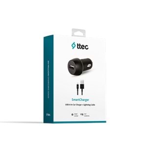 Ttec SmartCharger 2.1A Araç Şarj Aleti ve Lightning Kablo Siyah -2CKS20LS