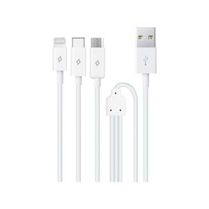 Ttec Trio Şarj Kablosu Type-C,Lightning,Micro USB 120cm Beyaz - 2DK7521