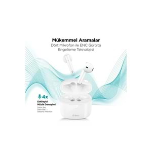 Ttec Airbeat Lite 2 Kablosuz Tws Bluetooth Kulaklık Beyaz 2KM137B