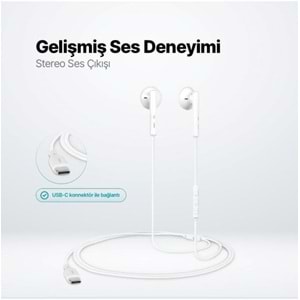 Ttec Rio 2 USB-C Stereo Mikrofonlu Kulakiçi Kulaklık Beyaz 2KMM14B