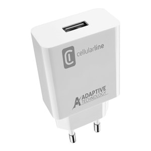 Cellularline 15W Hızlı Şarj Adaptörü + Type-C Kablo Beyaz
