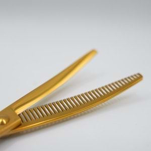 PDAteknoloji Profesyonel Kuaför Ara Makası Altın Renk