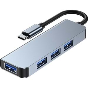 PDAteknoloji Type-C 4 In 1 USB 3.0 Hub Alüminyum Gövde USB Çoklayıcı Hub BYL-2013T