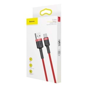 Baseus Cafule 3A 50 cm Type-C Kablo Kırmızı