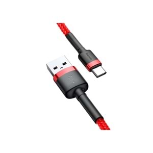 Baseus Cafule 3A 50 cm Type-C Kablo Kırmızı