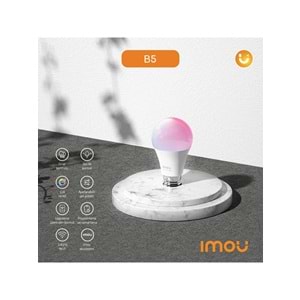 Imou Akıllı Çok Renkli LED WiFi Ampul Ayarlanabilir Işık,Programlama,Zamanlama E27 Duy (CL1B-5-E27)