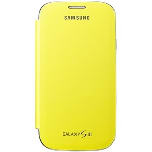 Samsung i9300 Galaxy S3 Orjinal Flip Cover Kılıf - EFC-1G6FYECSTD Sarı