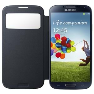 Samsung Galaxy S4 Orjinal S View Cover Kılıf - Siyah EF-CI950BBEGWW (Outlet)