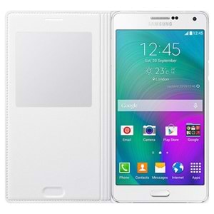 Samsung Galaxy A7 2015 Kılıf S View Cover Orjinal EF-CA700BWE Beyaz