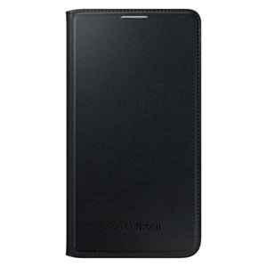 Samsung Galaxy Note 2 Kılıf Orjinal Flip Wallet - Siyah EF-NN710B