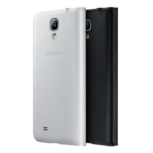 Samsung i9500 Galaxy S4 Kılıf Orjinal S-View Cover (Deri) - Beyaz EF-MI950B