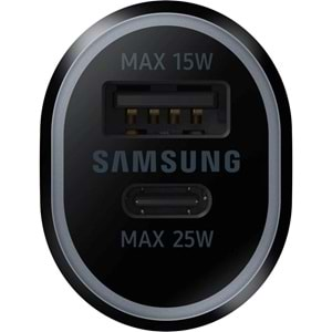 Samsung EPL4020N Hızlı Araç Şarj Aleti USB 25W Type-C 15W Siyah EP-L4020NBEGWW