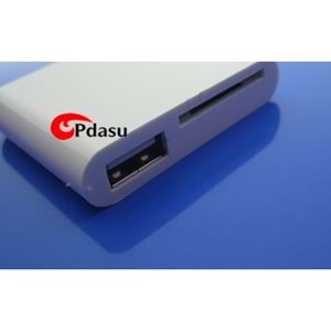 Apple iPad ile Uyumlu Kart Okuyucu ve USB adaptörü 2 in 1