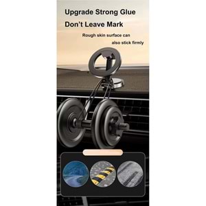 PDAteknoloji Katlanabilir 360° Dönebilen Ayarlanabilir Yükseklikli Güçlü Mag Pro Manyetik Telefon Tutucu