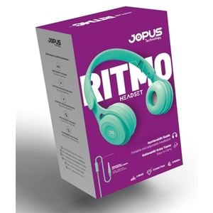 Jopus Ritmo Kulak Üstü Kablolu Kulaklık Katlanabilir JS-80 (Yeşil)