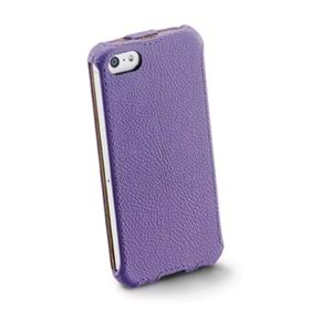 Apple iPhone SE/5S/5 Cellular Line Flap Mıknatıssız Kılıf Mor - FLAPIPHONE5V (BU ÜRÜN OUTLETTİR )
