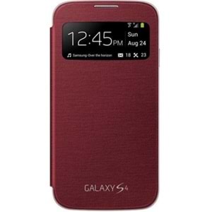 Samsung Galaxy S4 Orjinal S View Cover Kılıf - Kırmızı EF-CI950BREGWW (Outlet)