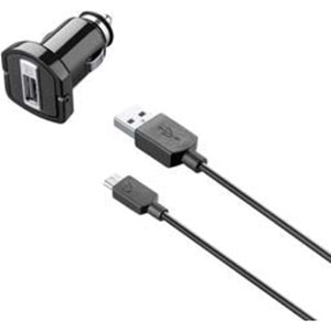 Cellular Line USB Car Charger 1A + Micro Usb Kablo 1m(BU ÜRÜN OUTLETTİR,KUTUSU YIPRANMIŞTIR)