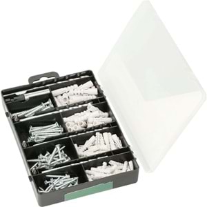 Bosch 173 Parça Aksesuar & Sabitleme Seti, Matkap ucu, Vidalama ucu, Vida, Dübel - 2607019511 (BU ÜRÜN OUTLETTİR)