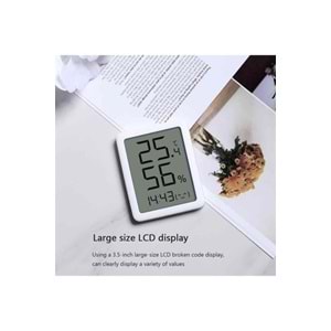 Xiaomi Miaomiaoce Serisi LCD Termometre Nem Ölçer ve Saat - MHO-C601 (BU ÜRÜN OUTLETTİR)