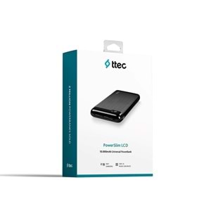 OUTLET Ttec PowerSlim LCD10.000mAh Taşınabilir Şarj Cihazı Siyah - 2BB183S OUTLET