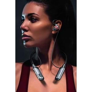 PDAteknoloji AZ-BN02 Boyun Askılı Bluetooth Kulaklık (400mah, 60 saat bekleme) (BU ÜRÜN OUTLETTİR)