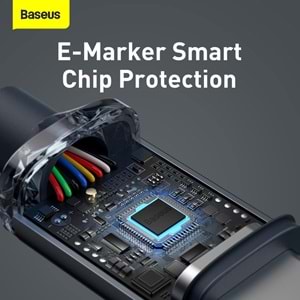 Baseus Crystal Shine 100W 200 cm Type-C to Type-C Şarj Kablosu Siyah CAJY000701 (BU ÜRÜN OUTLETTİR)