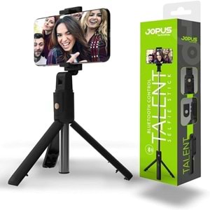 Jopus Talent Bluetoothlu Tripodlu Selfie Sopası - Siyah Bst-01 (19.5 cm, 270° Dönebilir, Katlanabilir) (BU ÜRÜN OUTLETTİR)