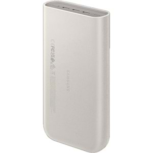 Samsung 20000 mAh 45 Watt Powerbank, Hızlı Şarj, PD 2.0, 3 Çıkışlı, Kablo Dahil, Bej, 2024 Model X00259H6DB (BU ÜRÜN OUTLETTİR)