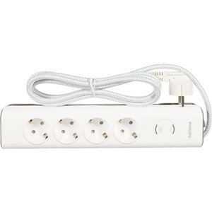 OUTLET PHILIPS SPN7040WA Akım Korumalı Priz 4'lü 600J 2m 3680W 16A OUTLET