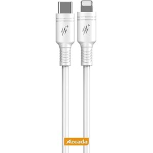PDAteknoloji Azeada 27W Type-C to Lightning ile Uyumlu Şarj ve Data Kablosu 1m Beyaz PD-B82İB
