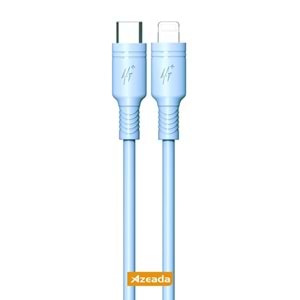 PDAteknoloji Azeada 27W Type-C to Lightning ile Uyumlu Şarj ve Data Kablosu 1m Mavi PD-B82İM