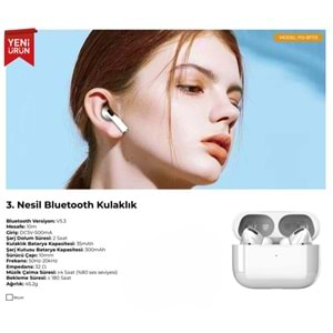 PDAteknoloji PD-BT113 3.Nesil Bluetooth Kulaklık V5.3 - Beyaz
