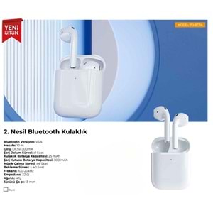 PDAteknoloji PD-BT114 OT 2.Nesil Bluetooth Kulaklık V5.3 - Beyaz