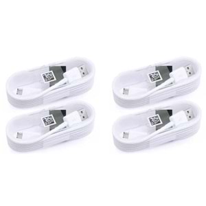 PDAteknoloji Micro USB Data ve Şarj Kablosu 4 Adet 1,5 M Beyaz