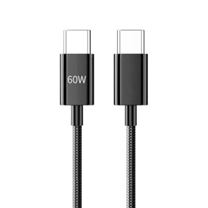 PDATeknoloji 60W Type-C to Type-C Hızlı Şarj ve Data Kablosu 1m Siyah AZ-B06aS