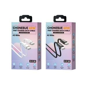 PDATeknoloji 60W Type-C to Type-C Hızlı Şarj ve Data Kablosu 1m Siyah AZ-B06aS