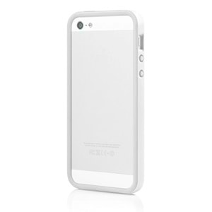 Tavik Apple iPhone SE/5S/5 Kılıf Bumper Beyaz-Gri PKG2430