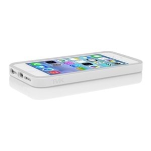 Tavik Apple iPhone SE/5S/5 Kılıf Bumper Beyaz-Gri PKG2430