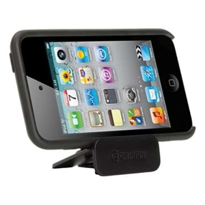 Griffin iPod Touch 4 Şeffaf Siyah Stantlı Kılıf Reveal RE01915