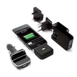Griffin PowerDuo Reserve iPhone 4S/4 PowerBank Harici Şarj Cihazı (Ev+Araç)