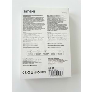 Simex Black Edition Performans 3500 mAh İphone 11 Bataryası SBT-02