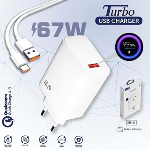 PDAteknoloji Shoami 67W Turbo Şarj Aleti ve Type-C Kablo Seti SH-67