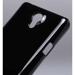 Sony Xperia T LT30p Nillkin Marka Parlak Sert Kauçuk Kılıf - Siyah