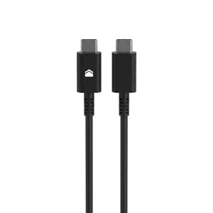 PDAteknoloji 45W-5A USB-C to USB-C Hızlı Şarj ve Data Kablosu 1m Siyah
