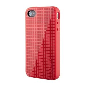Apple iPhone 4S/4 Speck PixelSkin HD Silikon Kılıf Kırmızı