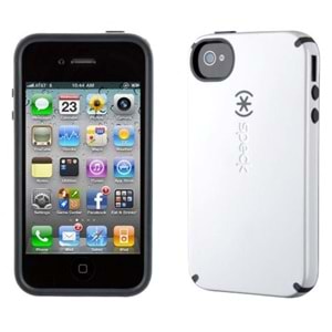 Speck CandyShell iPhone 4/4S Sert Kılıf Beyaz -Siyah SPK-A1244